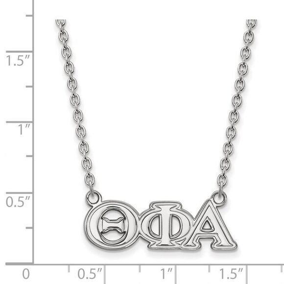 Sterling Silver Theta Phi Alpha Medium Necklace - Picture 3 of 5